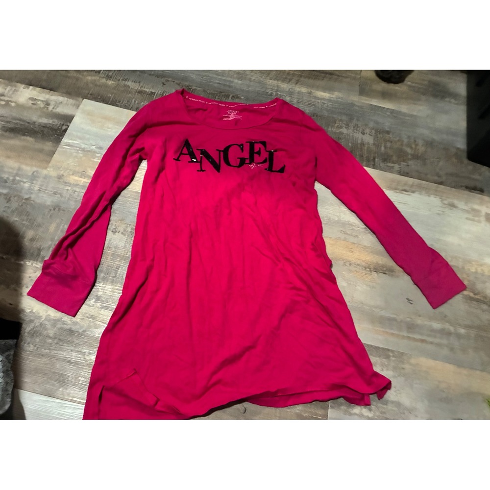 Victoria's Secret Angel Pink Long Sleeve Nightshirt Loungewear Dress Large